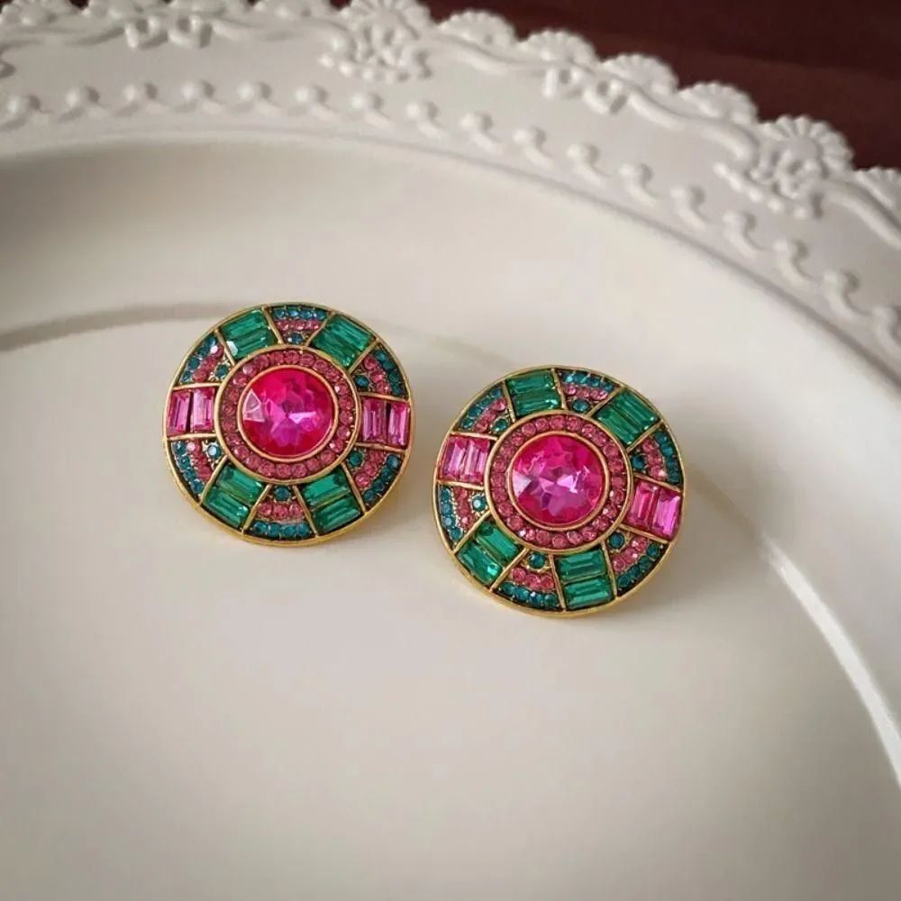 Crystal decor earrings S34